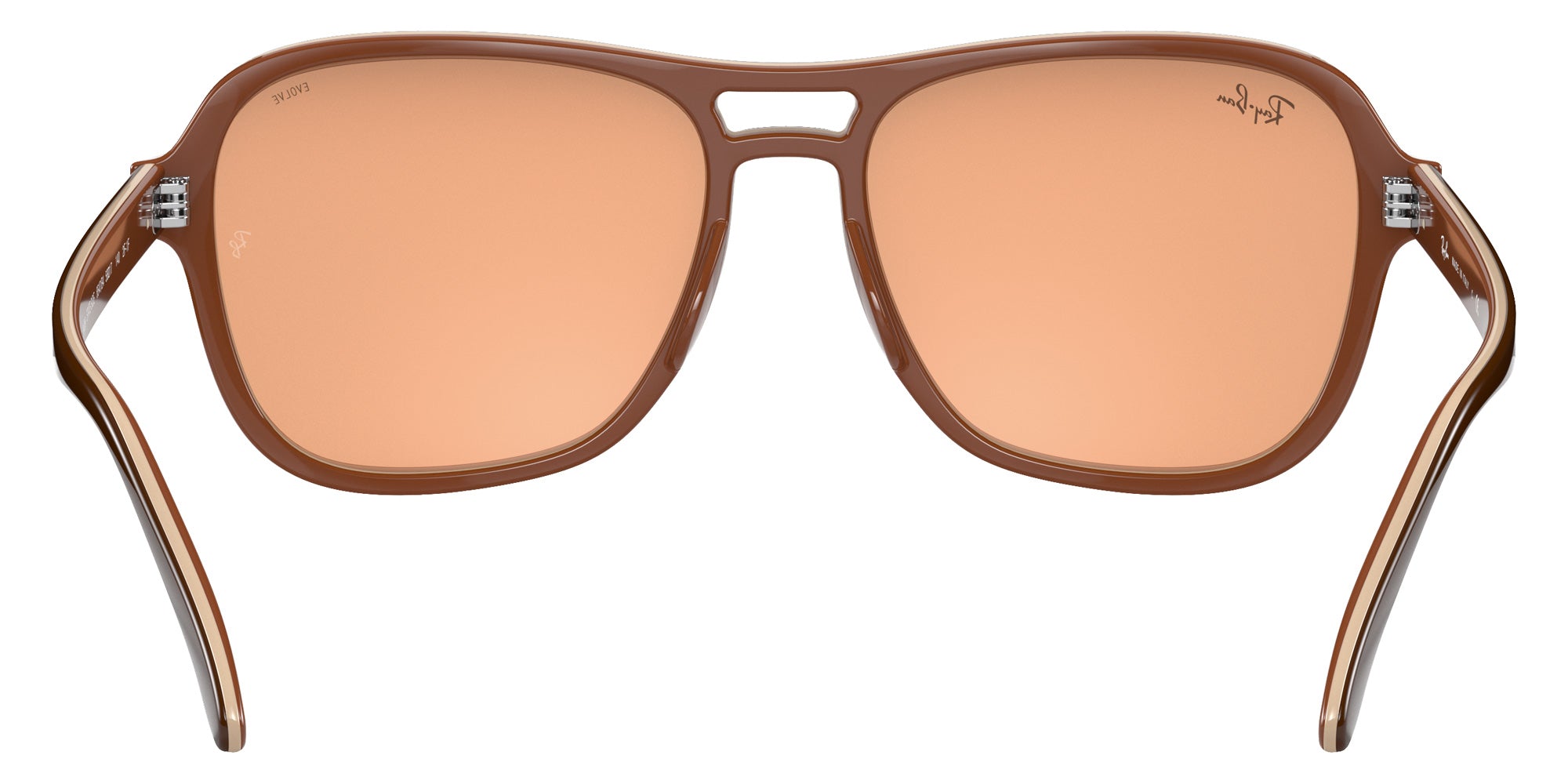 Ray-Ban RB4356 State Side Mirror Evolve 6547B4 58 - Dark Brown / Photo Orange Mirrored Gold #id:rb43566547b4_s:100115