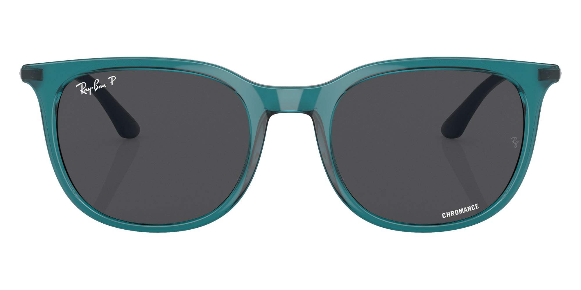 Ray-Ban RB4386 6651K8 54 - Transparent Turquoise / Dark Gray Polarized+ #id:rb43866651k8_s:100100