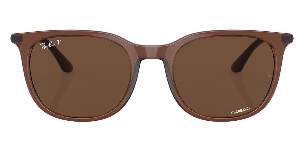 Ray-Ban RB4386F 6652AN 55 - Transparent Brown / Brown Polarized+ #id:rb4386f6652an_s:100100