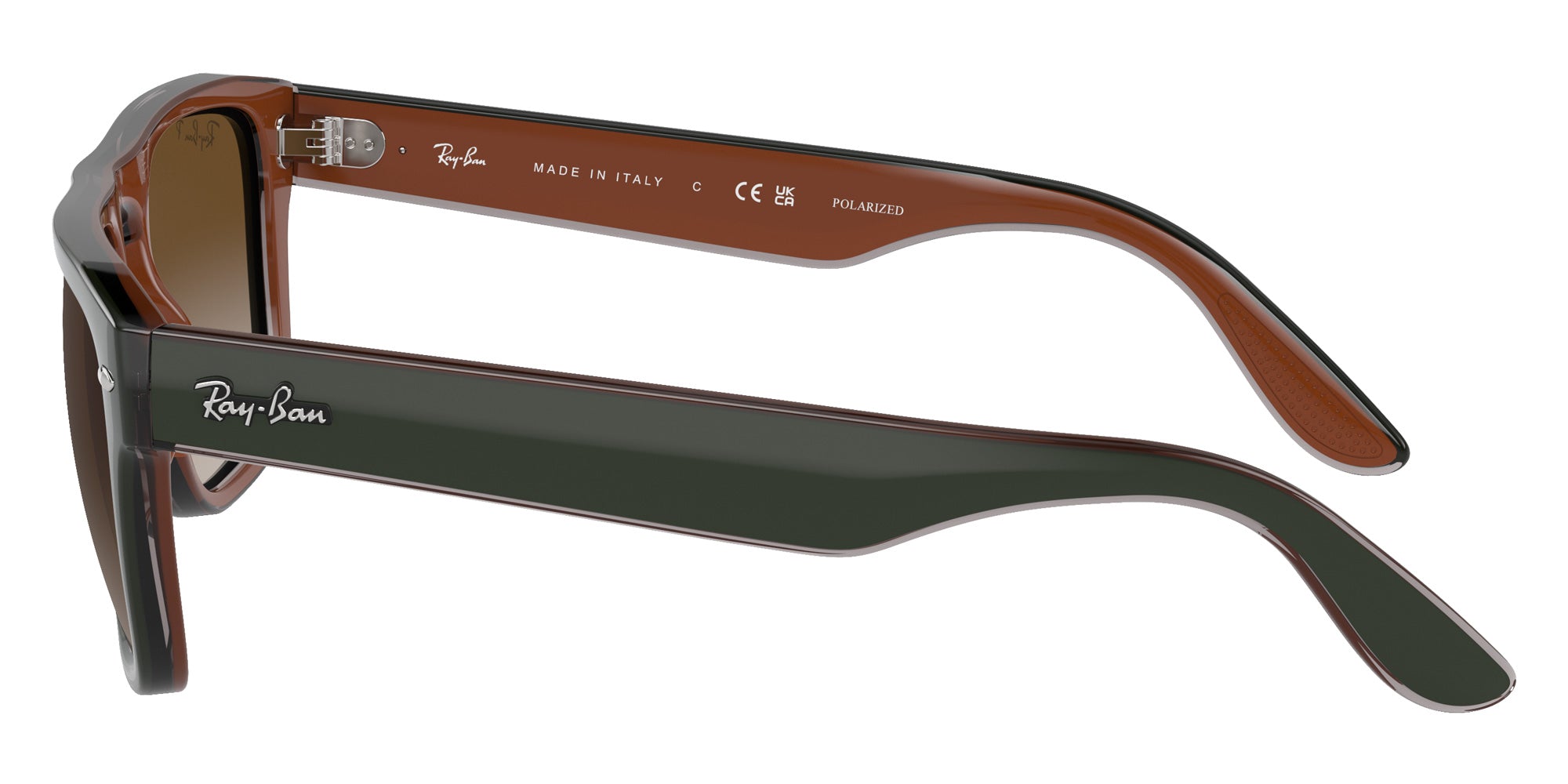 Ray-Ban RB4407 6732T5 57 - Green & Dark Gray & Transparent Brown / Brown Polarized #id:rb44076732t5_s:100110