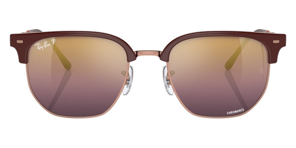 Ray-Ban RB4416 New Clubmaster 6654G9 51 - Bordeaux on Rose Gold / Gold/Red Mirrored Polarized #id:rb44166654g9_s:100100