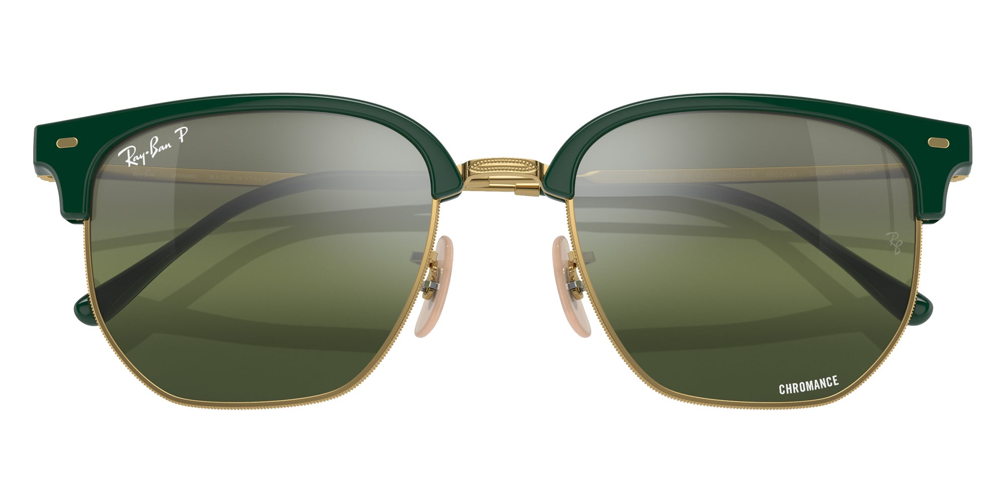 Ray-Ban RB4416 New Clubmaster 6655G4 51 - Green on Gold #id:rb44166655g4_s:100120