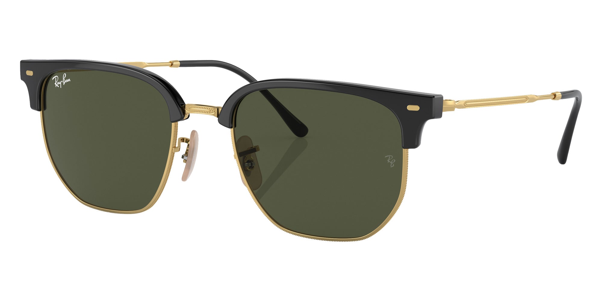 Ray-Ban RB4416F New Clubmaster 601/31 55 - Black on Gold / Green #id:rb4416f60131_s:100105