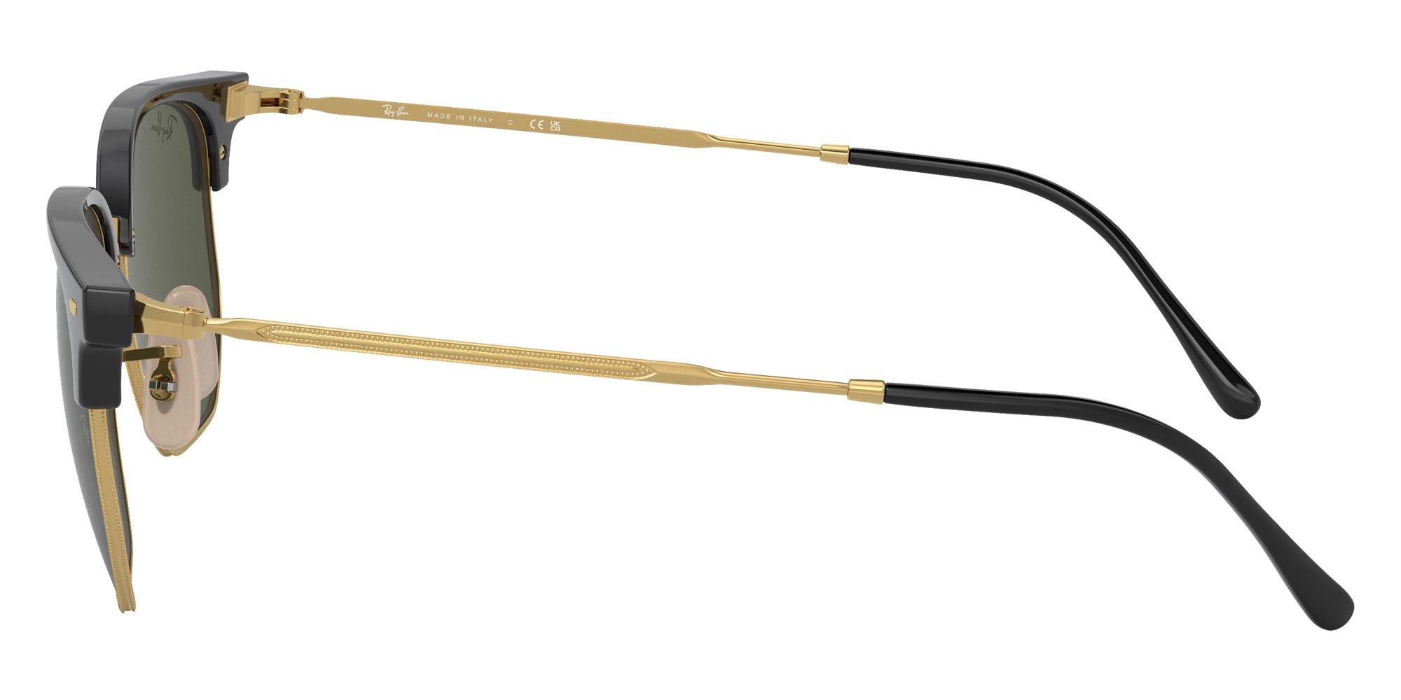 Ray-Ban RB4416F New Clubmaster 601/31 55 - Black on Gold / Green #id:rb4416f60131_s:100110