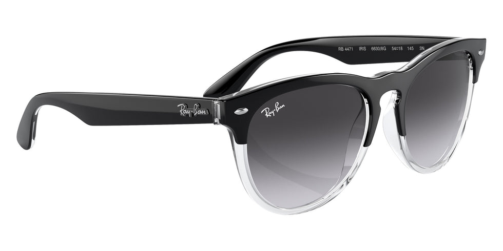Ray-Ban RB4471 Iris 66308G 54 - Black on Transparent / Gray #id:rb447166308g_s:100125