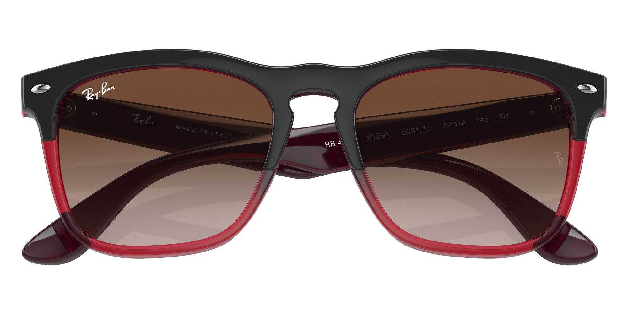 Ray-Ban RB4487 Steve 663113 54 - Gray On Transparent Red / Brown #id:rb4487663113_s:100125