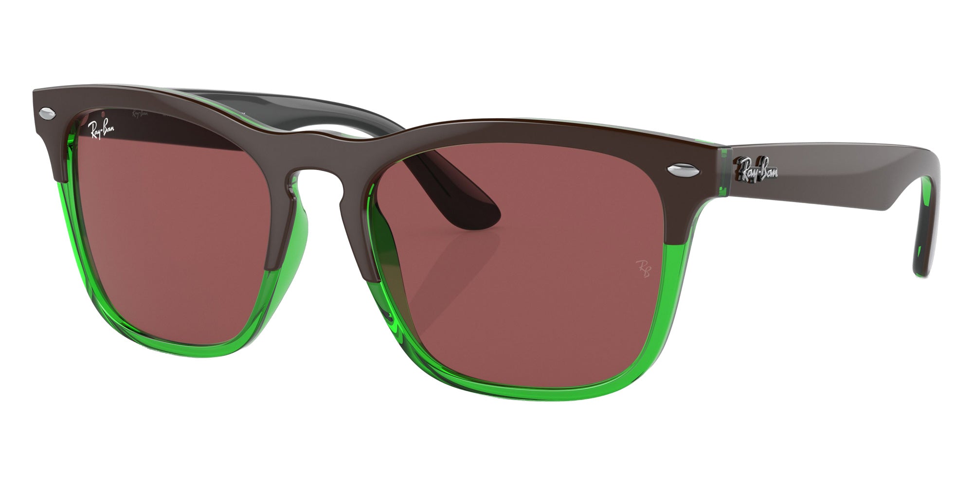 Ray-Ban RB4487 Steve 663469 54 - Dark Brown on Transparent Green / Dark Violet #id:rb4487663469_s:100105
