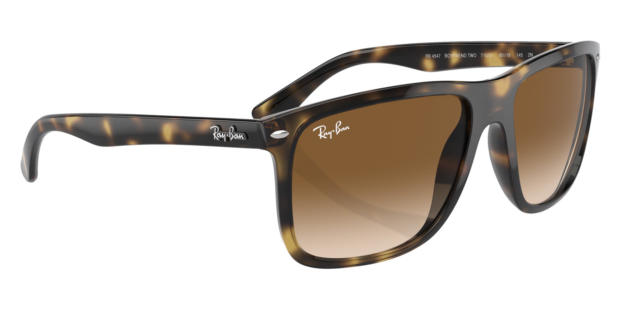 Ray-Ban RB4547 Boyfriend Two 710/51 57 - Havana / Light Brown #id:rb454771051_s:100120