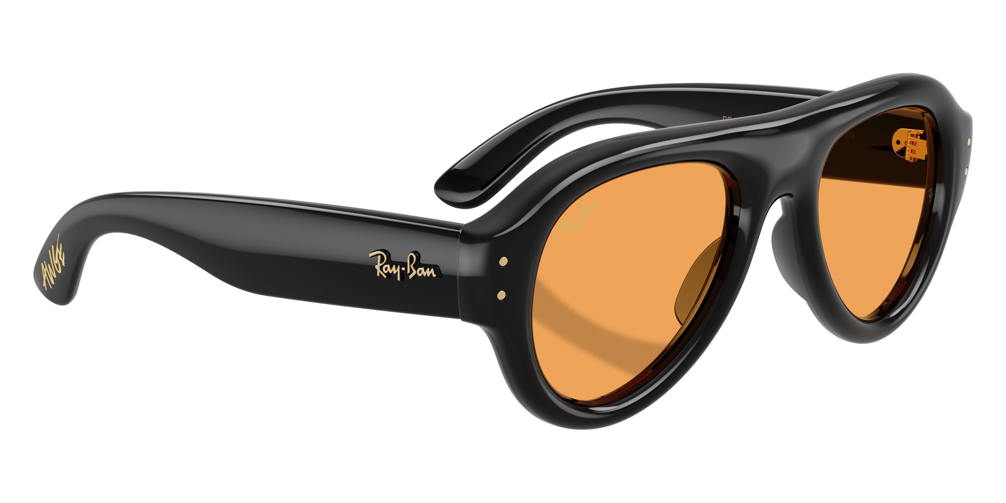 Ray-Ban RB4925 Aviator Puffer 601/7 50 - Black / Orange #id:rb49256017_s:100120