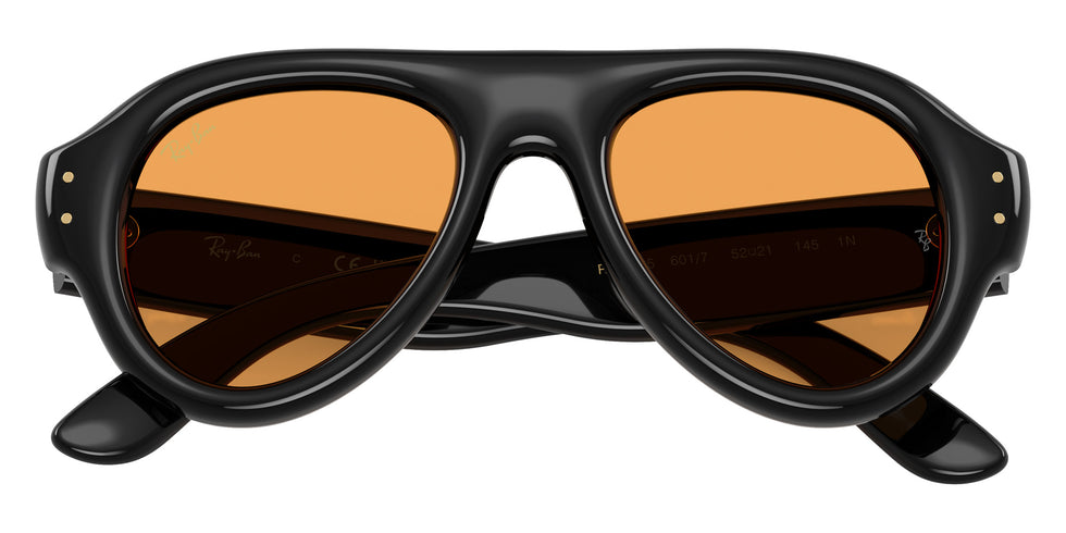 Ray-Ban RB4925 Aviator Puffer 601/7 50 - Black / Orange #id:rb49256017_s:100125