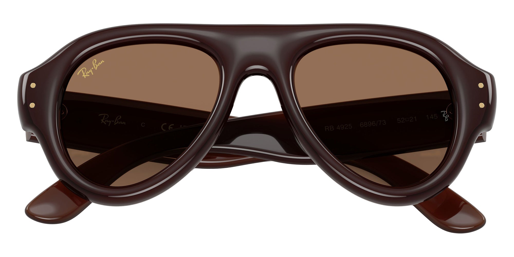 Ray-Ban RB4925 Aviator Puffer 689673 50 - Transparent Dark Brown / Dark Brown #id:rb4925689673_s:100125