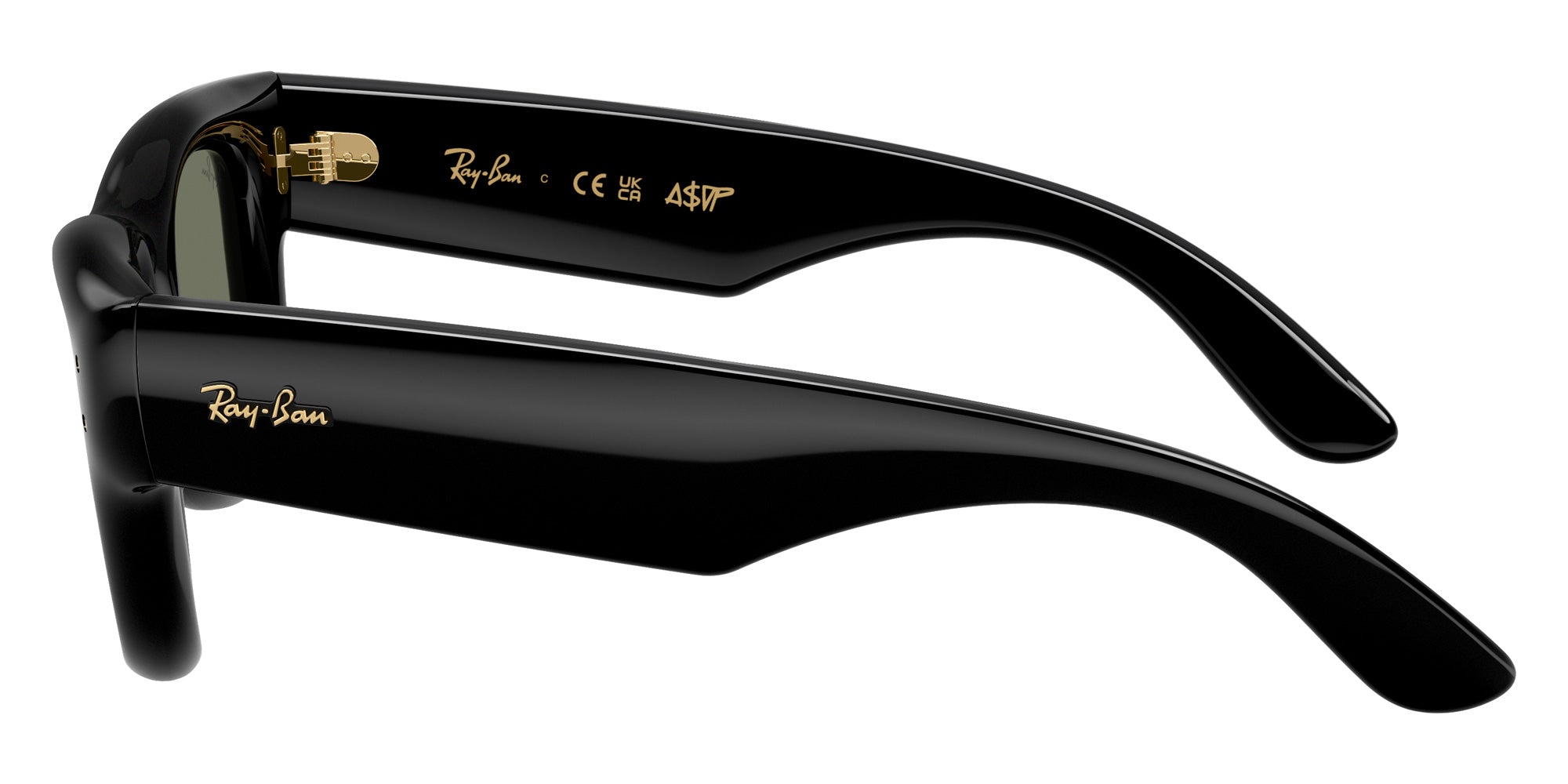 Ray-Ban RB4940 Wayfarer Puffer 601/30 47 - Black / Green Mirrored Silver Plan #id:rb494060130_s:100110