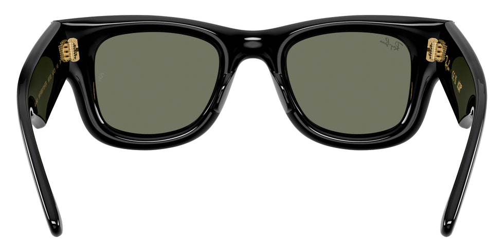 Ray-Ban RB4940 Wayfarer Puffer 601/30 47 - Black / Green Mirrored Silver Plan #id:rb494060130_s:100115