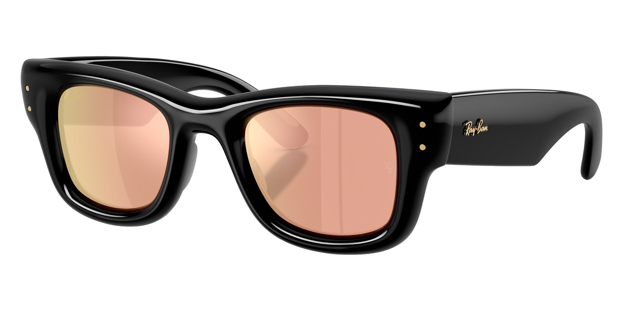 Ray-Ban RB4940 Wayfarer Puffer 601/7J 47 - Black / Dark Brown Mirrored Rose Gold #id:rb49406017j_s:112105