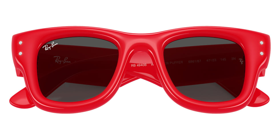 Ray-Ban RB4940B Wayfarer Puffer Crystal Edition�� 686187 47 - Red & Strass / Ultra Black #id:rb4940b686187_s:104125