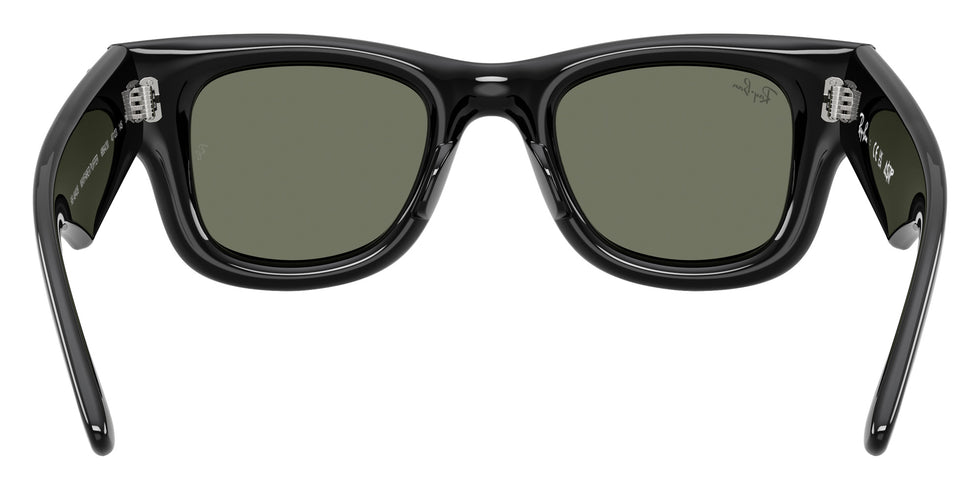 Ray-Ban RB4940B Wayfarer Puffer Crystal Edition 686430 47 - Black / Green Mirrored Silver Plan #id:rb4940b686430_s:100115