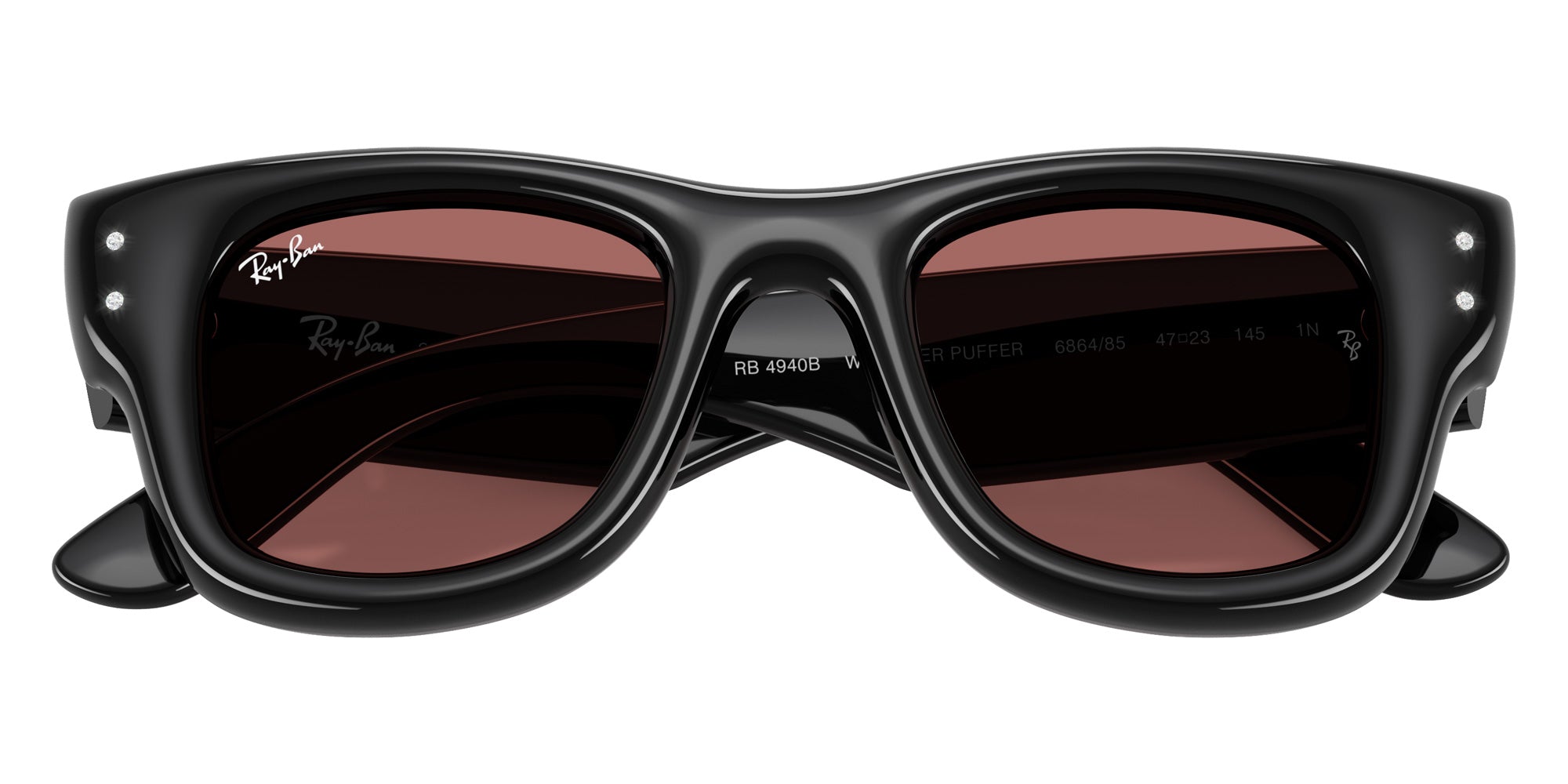 Ray-Ban RB4940B Wayfarer Puffer Crystal Edition 686485 47 - Black #id:rb4940b686485_s:102125