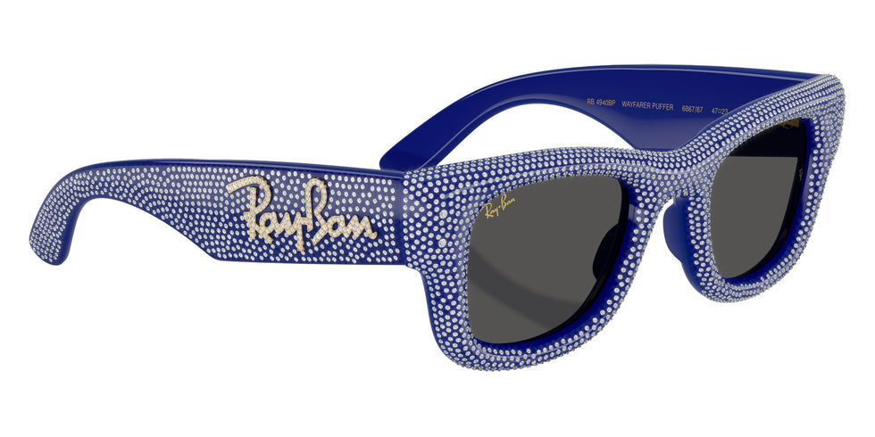 Ray-Ban RB4940BP Wayfarer Puffer Crystal Pav�� Edition 686787 47 - Blue & Strass Pave / Ultra Black #id:rb4940bp686787_s:102120