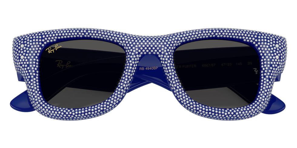 Ray-Ban RB4940BP Wayfarer Puffer Crystal Pav�� Edition 686787 47 - Blue & Strass Pave / Ultra Black #id:rb4940bp686787_s:102125