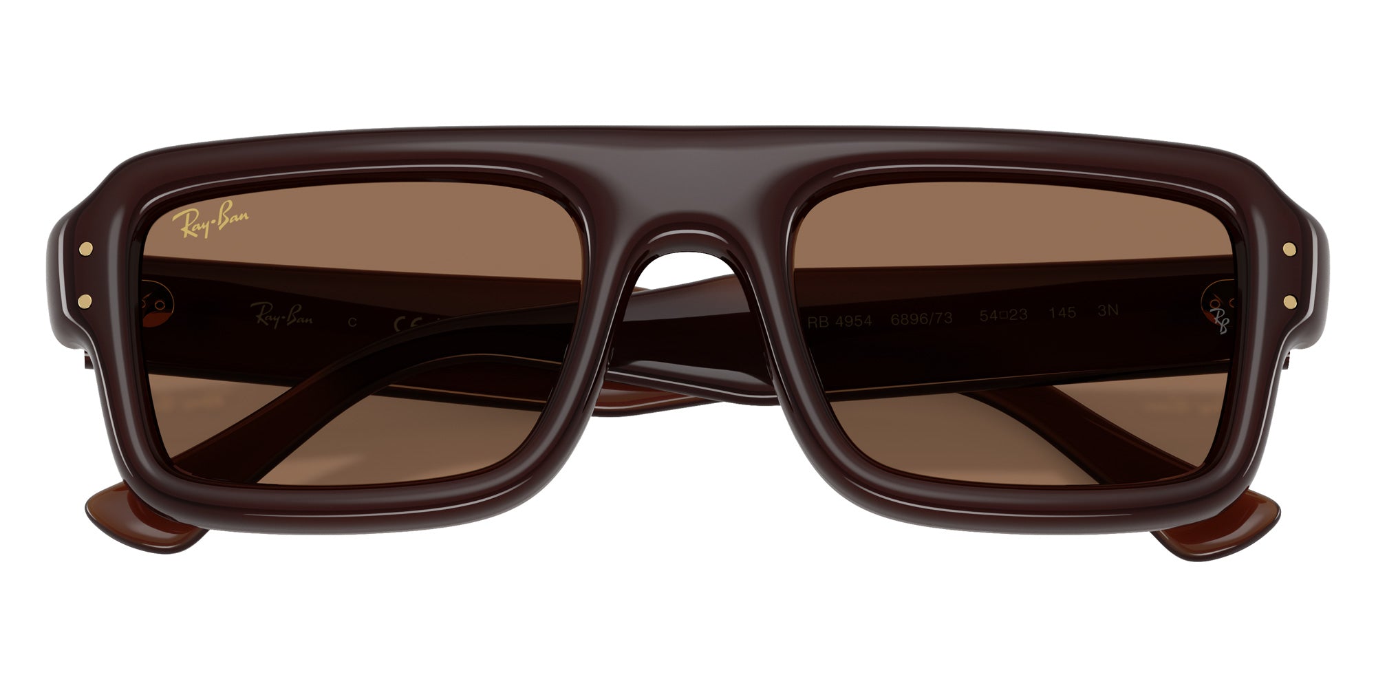 Ray-Ban RB4954 Flacko Puffer 689673 52 - Transparent Dark Brown / Dark Brown #id:rb4954689673_s:114125