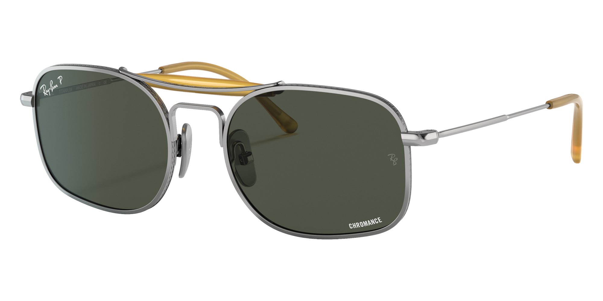 Ray-Ban RB8062 Titanium 9209P1 51 - Silver / Polarized Dark Green Classic #id:rb80629209p1_s:100105