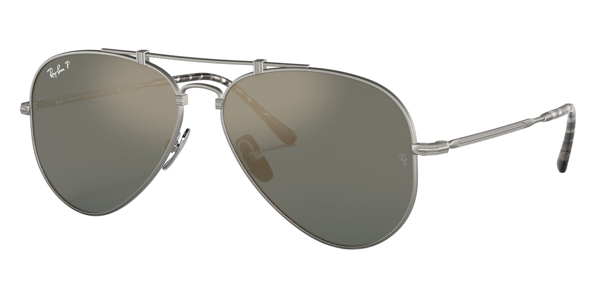 Ray-Ban RB8125M Aviator Titanium 9165 58 - Silver / Crystal Blue Polarized #id:rb8125m9165_s:100105