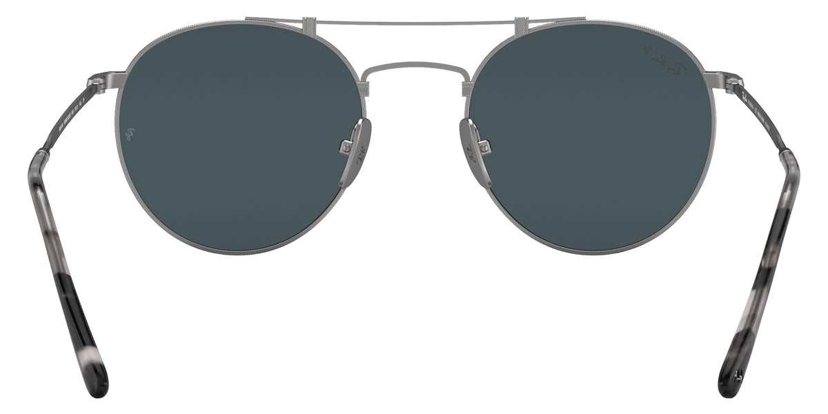 Ray-Ban RB8147M Round Double Bridge Titanium 9165 50 - Silver / Crystal Blue Polarized #id:rb8147m9165_s:100115