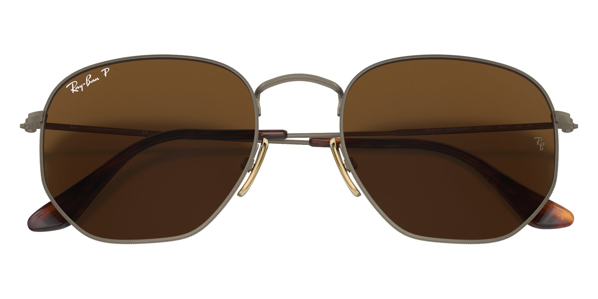 Ray-Ban RB8148 Hexagonal Titanium 920757 51 - Gold #id:rb8148920757_s:100125