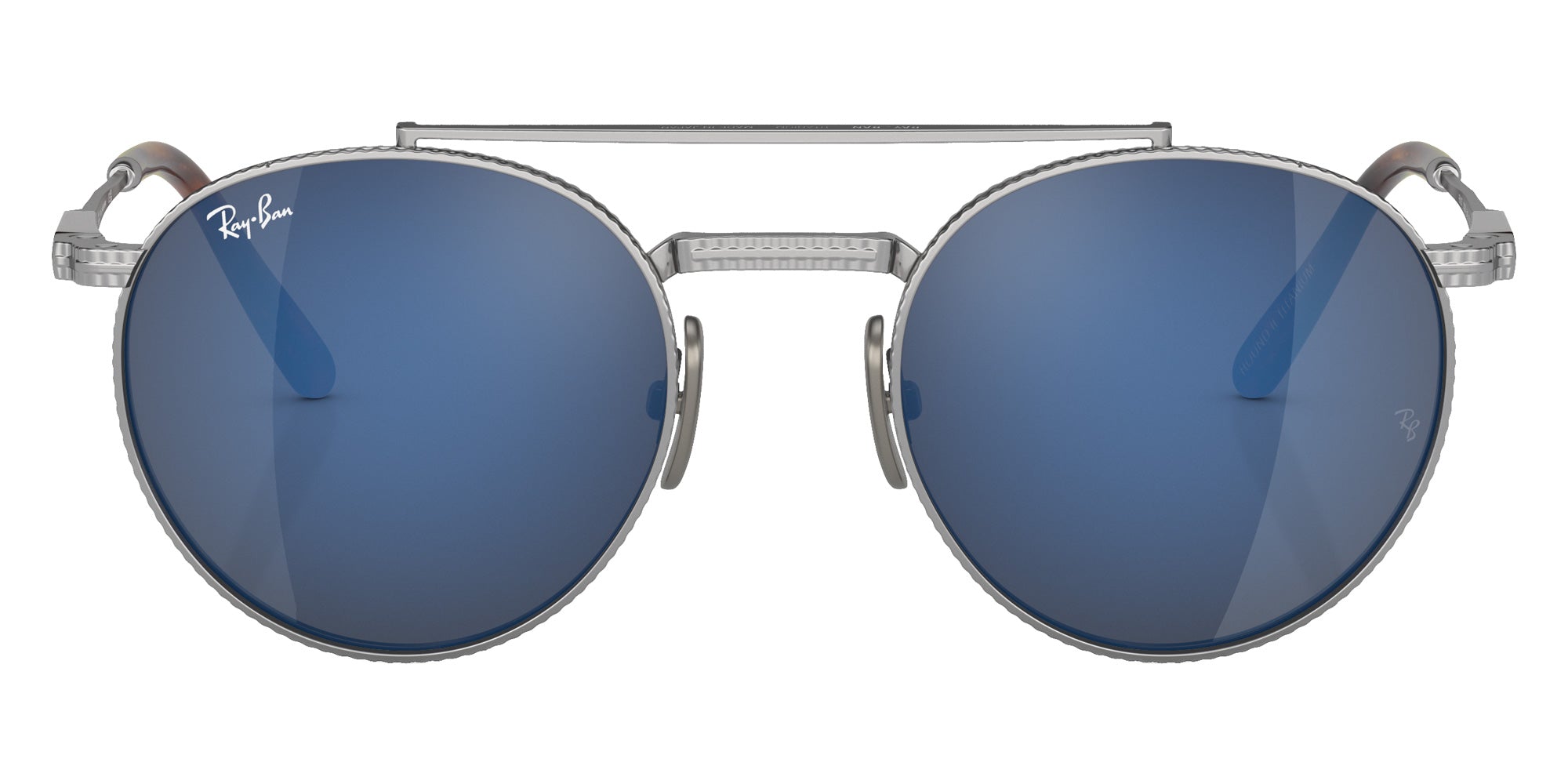 Ray-Ban RB8237 Round II Titanium 3139O4 50 - Silver / Gray Blue Mirrored #id:rb82373139o4_s:100100