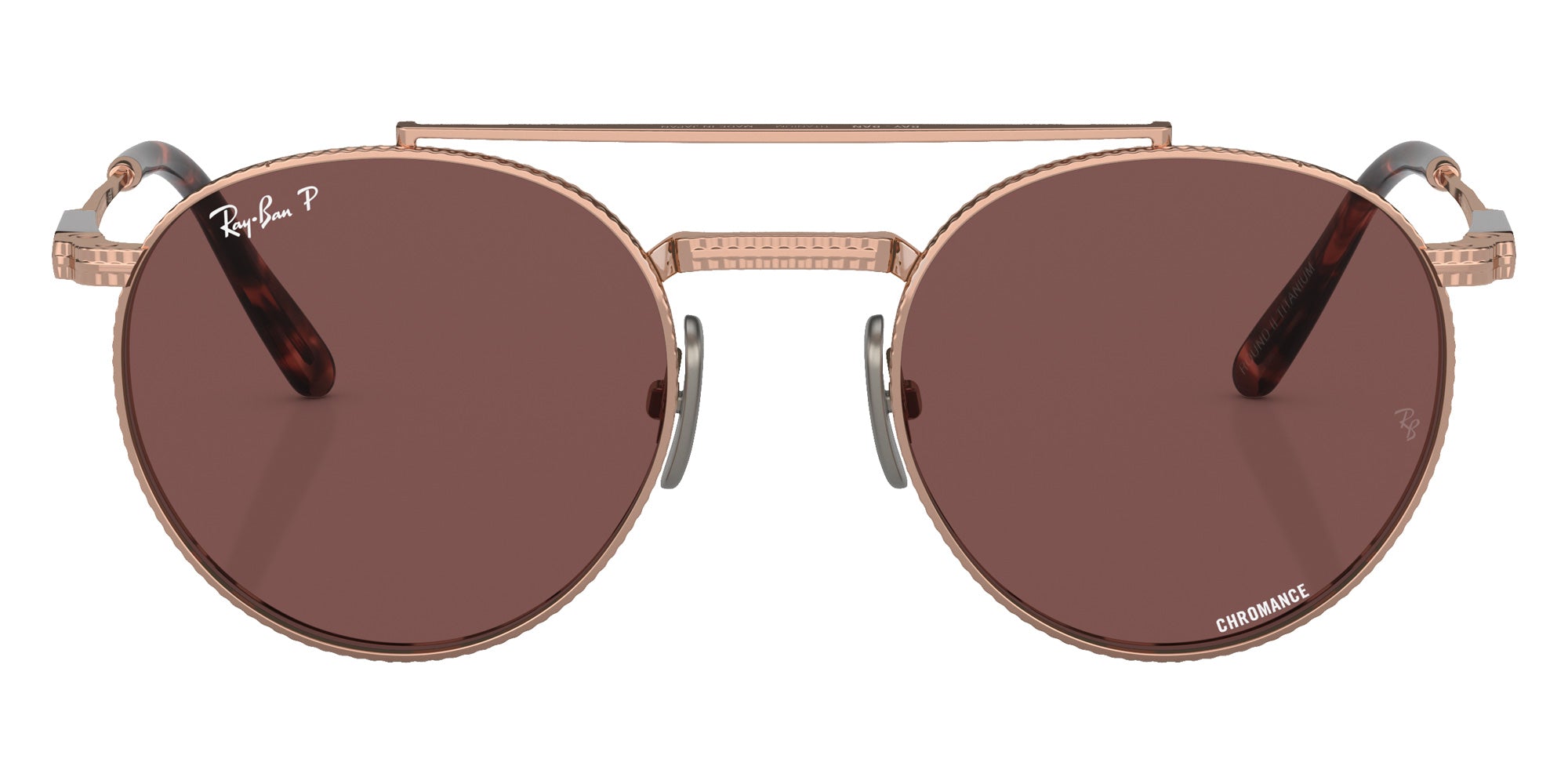 Ray-Ban RB8237 Round II Titanium 3140AF 53 - Rose Gold / Dark Violet Polarized #id:rb82373140af_s:100100