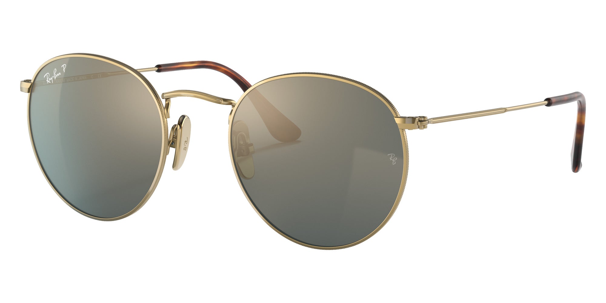 Ray-Ban RB8247 Round Titanium 9217T0 50 - Gold / Blue Mirrored Gold Polarized #id:rb82479217t0_s:100105
