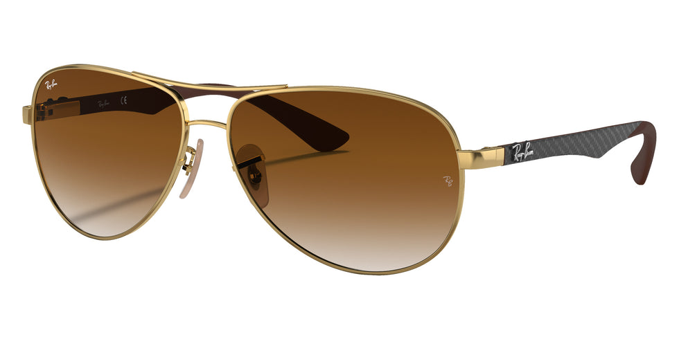 Ray-Ban RB8313 Carbon Fibre 001/51 58 - Arista Gold / Light Brown Gradient #id:rb831300151_s:100105