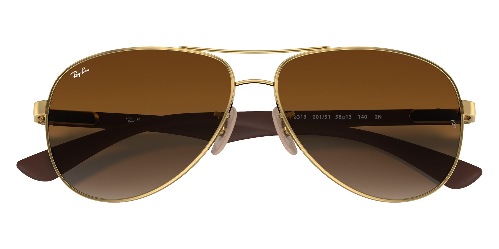 Ray-Ban RB8313 Carbon Fibre 001/51 58 - Arista Gold / Light Brown Gradient #id:rb831300151_s:100125