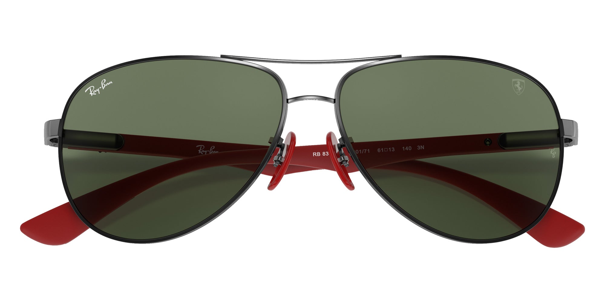 Ray-Ban RB8313M Scuderia Ferrari F00171 61 - Gunmetal / Green Classic #id:rb8313mf00171_s:100125