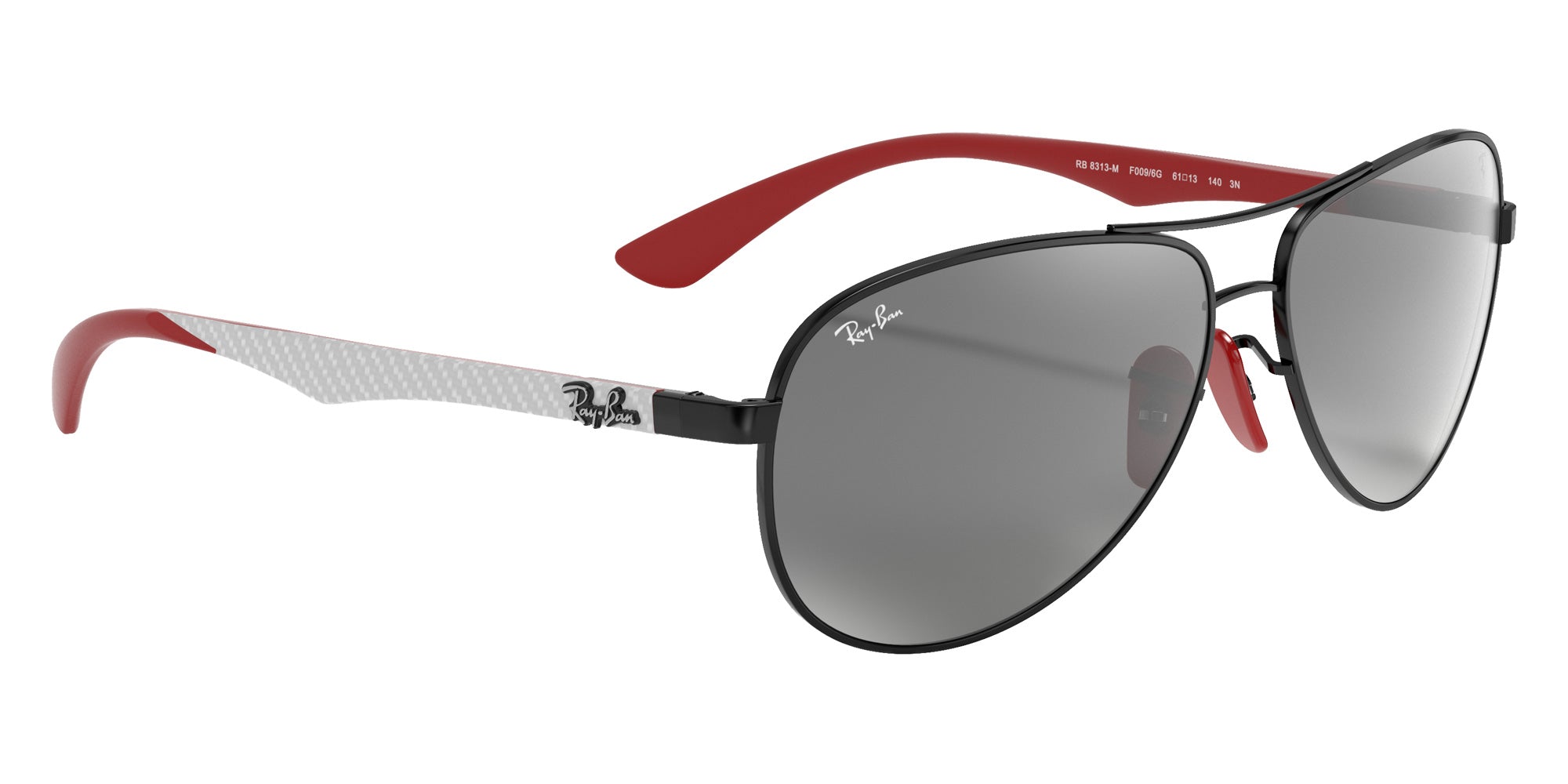 Ray-Ban RB8313M Scuderia Ferrari F0096G 61 - Black / Gray Mirrored Silver #id:rb8313mf0096g_s:102120