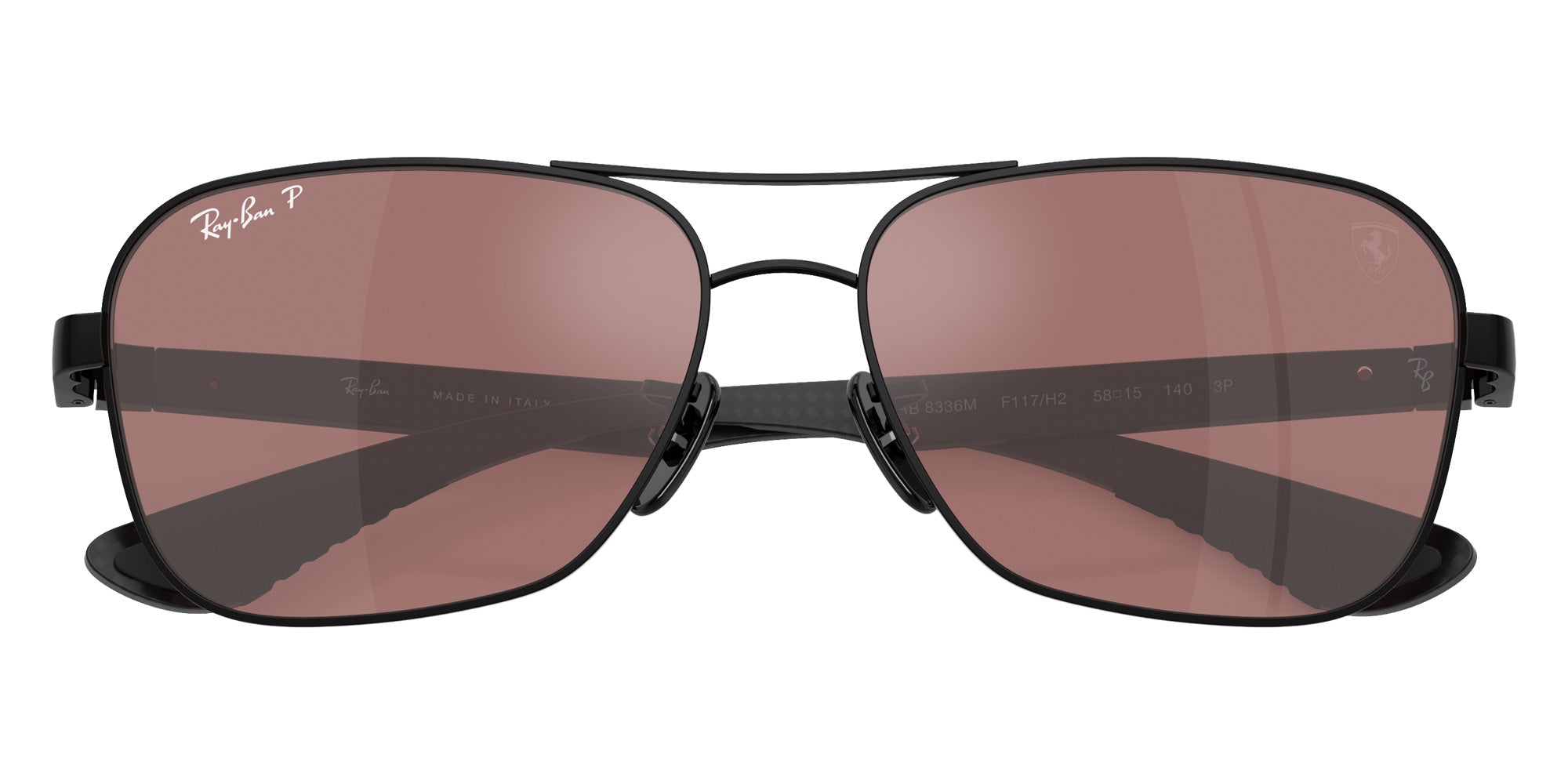 Ray-Ban RB8336M Scuderia Ferrari Chromance F117H2 58 - Black / Purple Mirrored Silver Polarized #id:rb8336mf117h2_s:100125