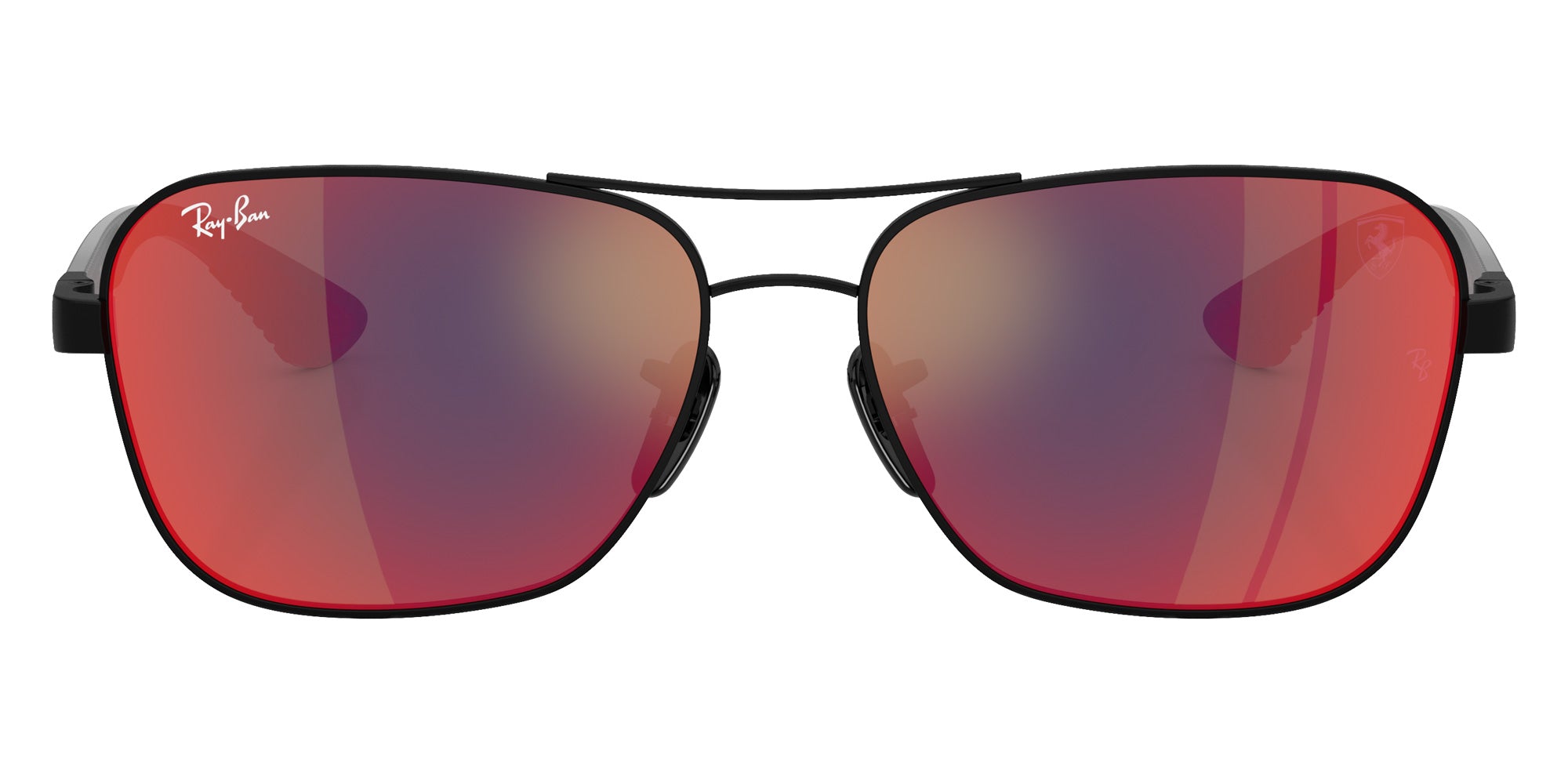 Ray-Ban RB8336M Scuderia Ferrari F1186P 58 - Matte Black / Dark Gray Mirrored Blue/Red #id:rb8336mf1186p_s:106100