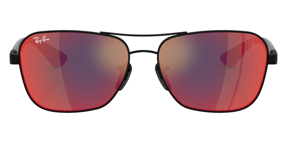 Ray-Ban RB8336M Scuderia Ferrari F1186P 58 - Matte Black / Dark Gray Mirrored Blue/Red #id:rb8336mf1186p_s:106100