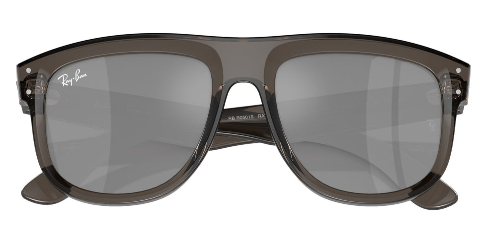 Ray-Ban RBR0501S Boyfriend Reverse 6707GS 56 - Transparent Dark Gray / Silver Mirrored #id:rbr0501s6707gs_s:100125
