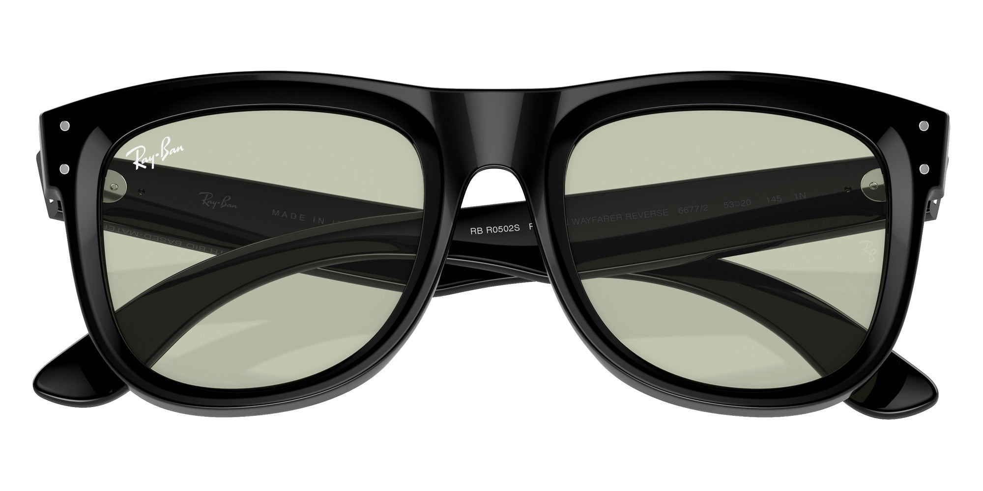 Ray-Ban RBR0502S Wayfarer Reverse 6677/2 50 - Black / Light Green #id:rbr0502s66772_s:100125