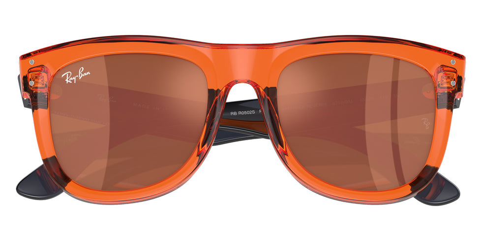 Ray-Ban RBR0502S Wayfarer Reverse 6712GM 53 - Transparent Orange / Copper Mirrored #id:rbr0502s6712gm_s:100125