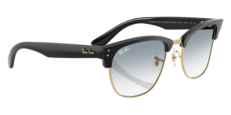 Ray-Ban RBR0504S Clubmaster Reverse 667779 51 - Black on Gold / Clear Gradient Blue #id:rbr0504s667779_s:106120