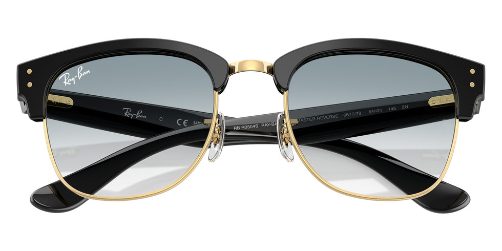 Ray-Ban RBR0504S Clubmaster Reverse 667779 51 - Black on Gold / Clear Gradient Blue #id:rbr0504s667779_s:106125