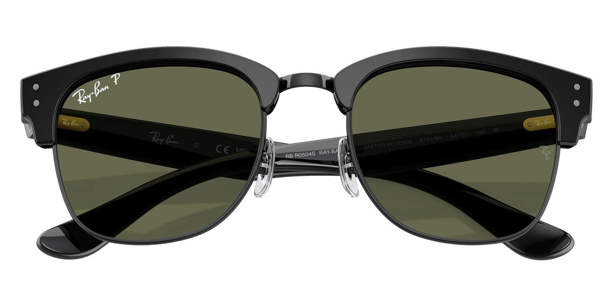 Ray-Ban RBR0504S Clubmaster Reverse 67839A 54 - Black on Black / Polarized Dark Green #id:rbr0504s67839a_s:112125