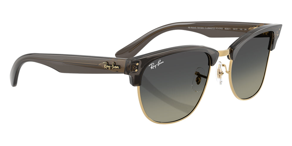 Ray-Ban RBR0504S Clubmaster Reverse 682911 51 - Transparent Dark Gray on Gold / Gray Gradient #id:rbr0504s682911_s:114120