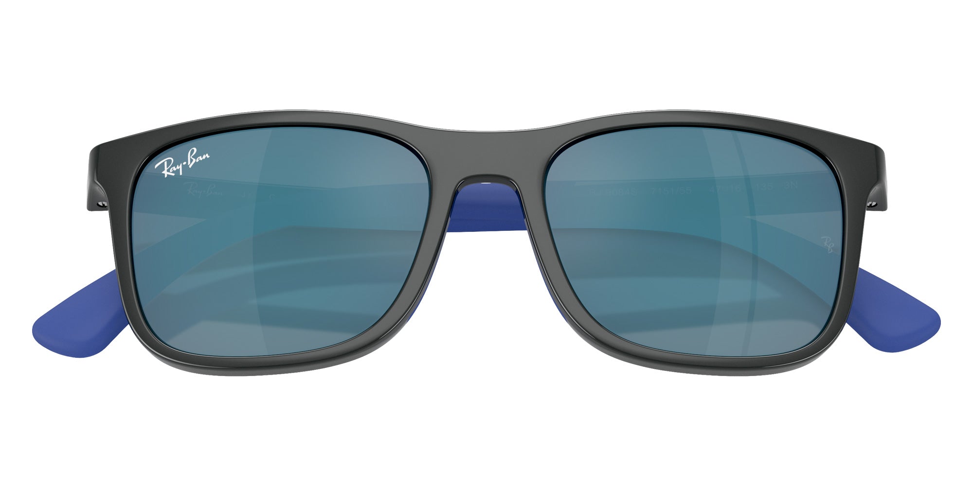 Ray-Ban RB9084S 715155 47 - Gray on Rubber Blue / Dark Blue Mirrored Blue #id:rj9084s715155_s:100125