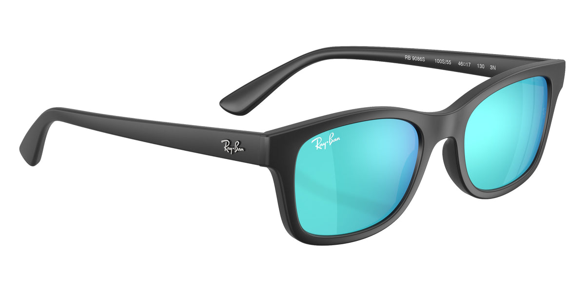 Ray-Ban RB9086S 100S55 46 - Matte Black / Light Green Mirrored Blue #id:rj9086s100s55_s:100120