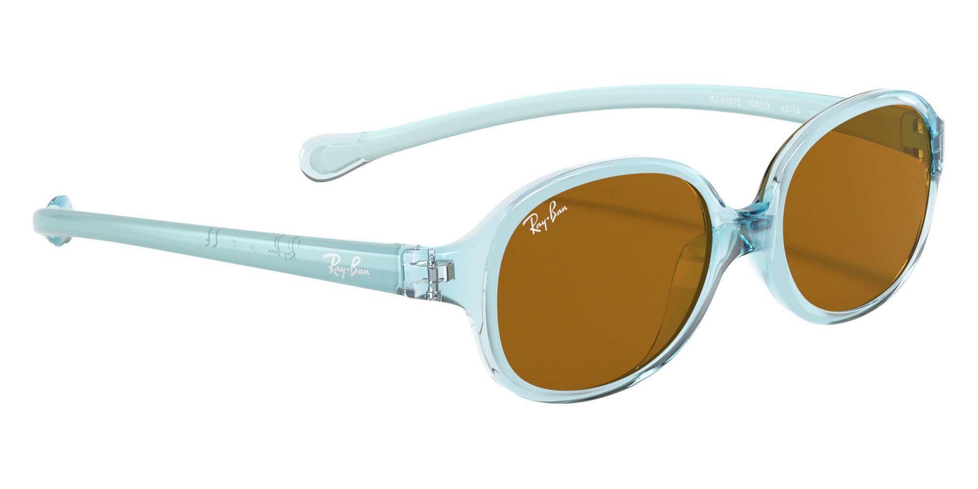 Ray-Ban RB9187S 7081/3 43 - Transparent Light Blue / Brown #id:rj9187s70813_s:100120