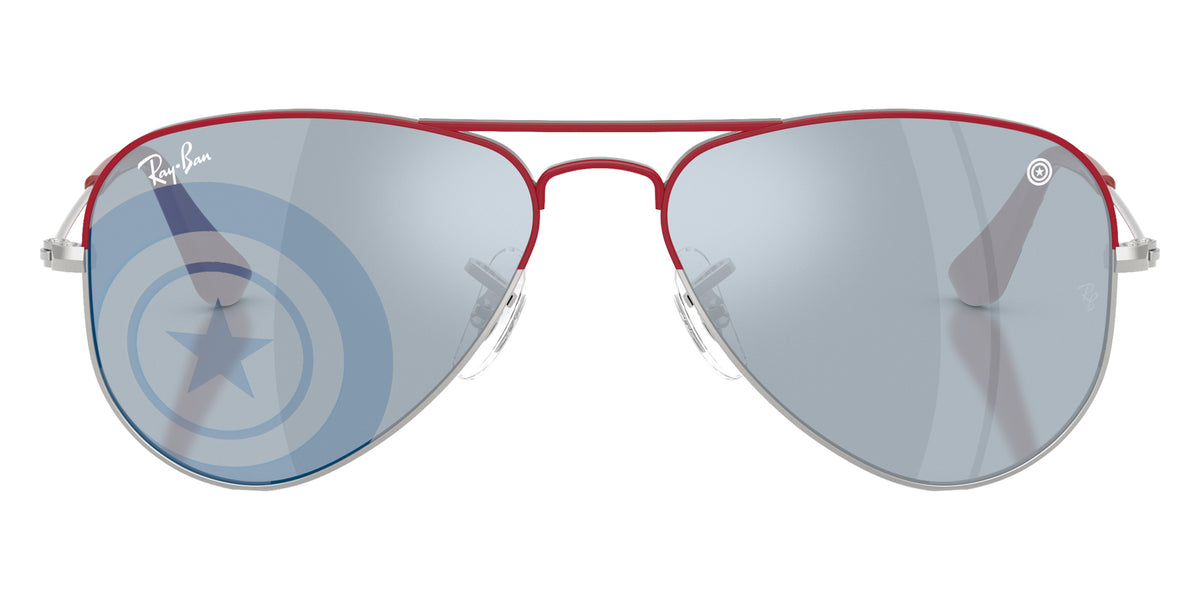 Ray-Ban RB9506S Ray-Ban MARVEL����- Captain America Mini Aviator 305/U3 52 - Silver With Top Red / Blue Captain America Print Mirrored #id:rj9506s305u3_s:100100