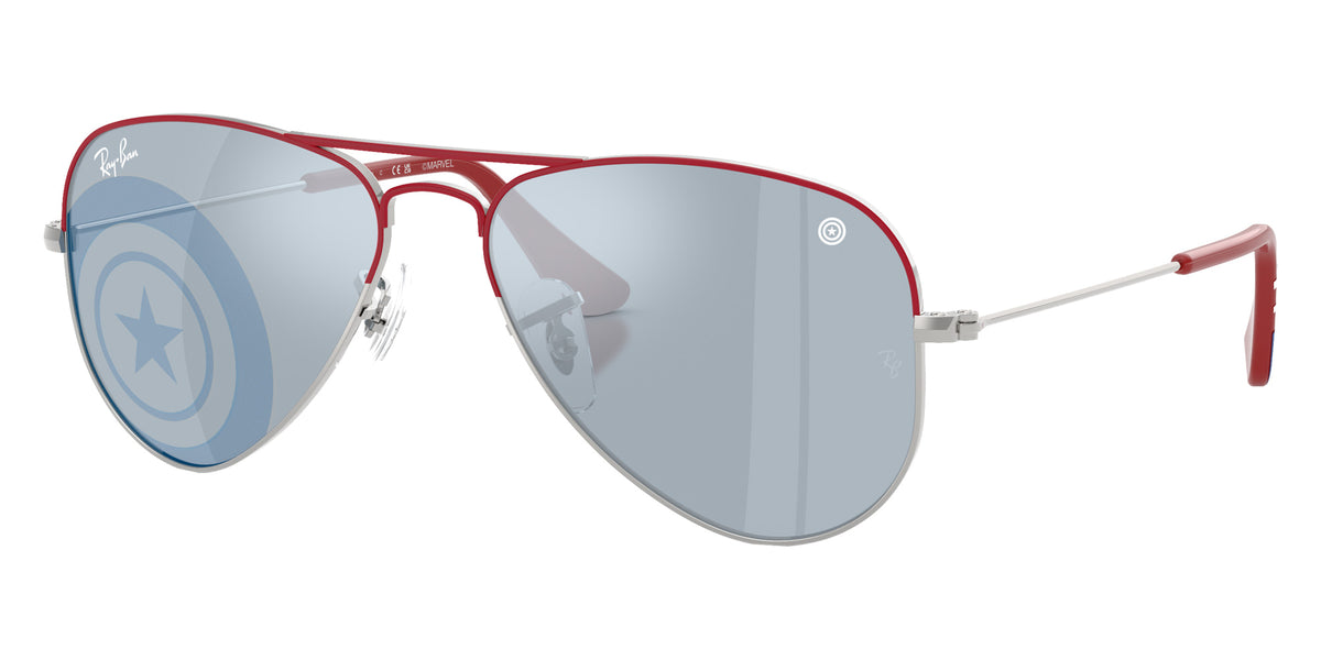 Ray-Ban RB9506S Ray-Ban MARVEL����- Captain America Mini Aviator 305/U3 52 - Silver With Top Red / Blue Captain America Print Mirrored #id:rj9506s305u3_s:100105